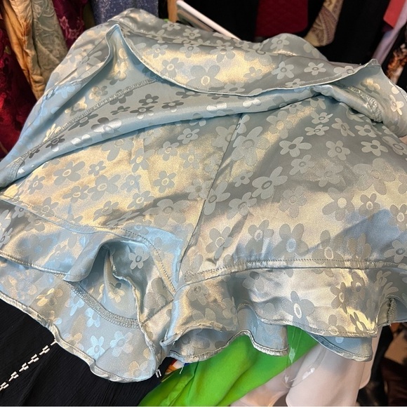 Women’s Altar’d State Light Blue Floral Ruffle Mini Skort Size S - Picture 8 of 9